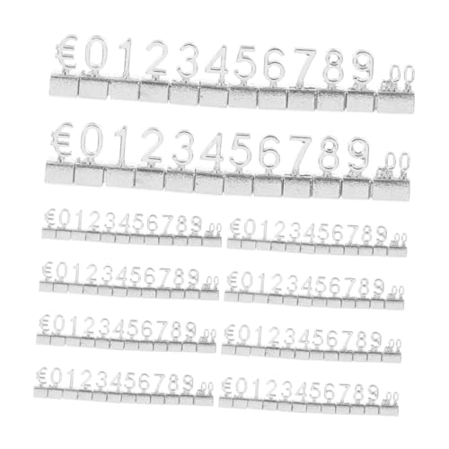 PRETYZOOM 10 Sets Metallpreismarken Einzelhandelsnummern Anzeigen Etiketten Würfel Metallpreisschild Block Preisständer Block Nummern Preisblock Würfel Werbenummern Zeichen Silber PRETYZOOM 10 Sets Metallpreismarken Einzelhandelsnummern Anzeigen Etiketten Würfel Metallpreisschild Block Preisständer Block Nummern Preisblock Würfel Werbenummern Zeichen Silber von PRETYZOOM