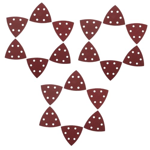 PRETYZOOM 120 Stück dreieckiges Schleifpapier Metallschleifen Handschleifer für Holz Grobes Schleifpapier Schleifmaschinen für die Holzbearbeitung Aluminiumoxid Brown von PRETYZOOM