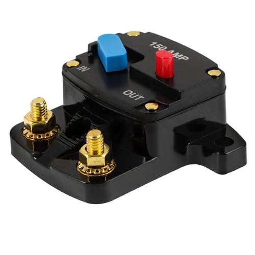 PRETYZOOM 150 Ampere Leistungsschalter Typ Schutzschalter Auto Für Inline Fahrzeug Überlast Ersatz Kfz Auto Auto Reset Leistungsschalter Auto Leistungsschalter Silber Kontakte Schwarz von PRETYZOOM