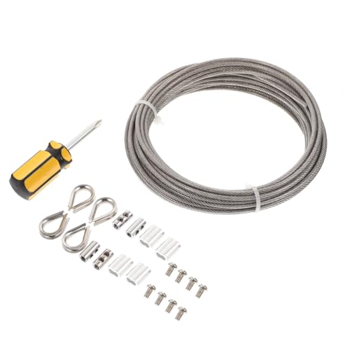 PRETYZOOM 1Satz Kabelseil Kit Stahldrahtseil für Geländer Zäune Vorhangsysteme Korrosionsbeständig Vielseitig Einsetzbar für Außenbeleuchtung Dekoration PRETYZOOM 1Satz Kabelseil Kit Stahldrahtseil für Geländer Zäune Vorhangsysteme Korrosionsbeständig Vielseitig Einsetzbar für Außenbeleuchtung Dekoration von PRETYZOOM
