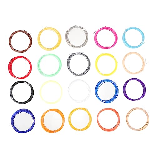 PRETYZOOM 20 Stück Verbrauchsmaterialien Für 3d-druckstifte 3d-druck-filament Extrusion Weißer Stoff Filamente Für 3d-druckstifte Nachfüllung Filamentbündel Austauschbar 3d-stiftfilament Abs von PRETYZOOM