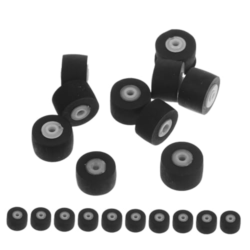 PRETYZOOM 20 Stück Zugradlager Retro Bandmaterial Kassettenrekorder Maschine Andruckrolle Lagerrolle Für Video Andruckrolle 10 Mm Andruckrolle Radrekorder Andruckrolle Schwarzer Gummi von PRETYZOOM