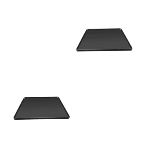 PRETYZOOM 2St Kühlschrankmatte geschirrspüler pfanne Minikühlschrank weiß kühlschrank silikonmatte waschmaschinen unterlage Mini-Kühlschranktablett Tropfschalen für Mini-Kühlschränke Black von PRETYZOOM