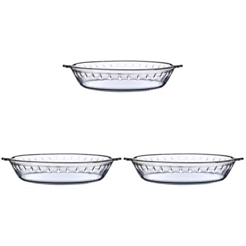 PRETYZOOM 3 Stk Runde Auflaufform Aus Glas Cookie-kuchen-pfanne Überbackenes Tablett Grillplatte Ovale Speiseteller Runde Kuchenformen Obstkuchen Blech Weiß Ofen Lebensmittel Gehärtetes Glas PRETYZOOM 3 Stk Runde Auflaufform Aus Glas Cookie-kuchen-pfanne Überbackenes Tablett Grillplatte Ovale Speiseteller Runde Kuchenformen Obstkuchen Blech Weiß Ofen Lebensmittel Gehärtetes Glas von PRETYZOOM
