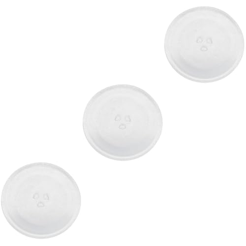 PRETYZOOM 3St Glasschale für die Mikrowelle Glasdrehteller Mikrowelle Glasteller Mikrowelle Ersatz-Glasteller für Mikrowelle Ersatzglas Mikrowelle Mikrowellen Ofenplatte mikrowelle zubehör von PRETYZOOM
