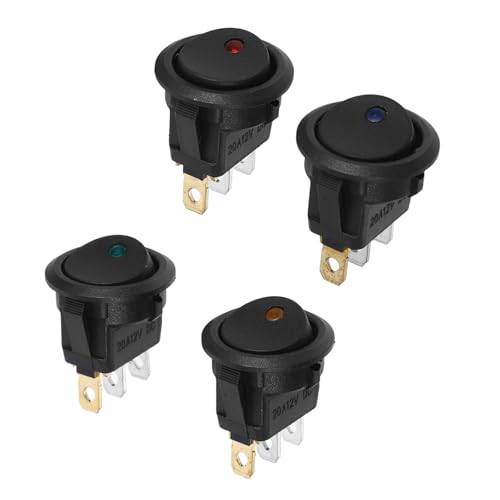 PRETYZOOM 4 Stück Marine Wippschalter Lichtleistenschalter Wippschalter Marine Kleiner Schalter Wippschalter Wippschalter Für Autos Licht Wippschalter Wippschalter Für Lampen 12 V von PRETYZOOM
