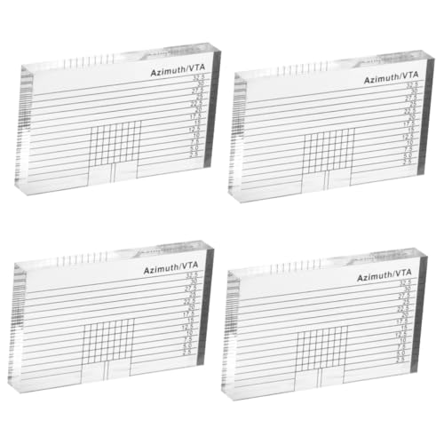 PRETYZOOM 4 Stück -Messung Herrscher aufzeichnen Ausrichtung Azimutinstrumente Plattenspielernadel Winkelmesser mathematischer Plattenspieler Acryl Transparent von PRETYZOOM