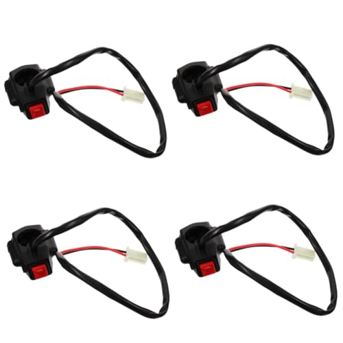 PRETYZOOM 4 Stück Motorradstartschalter Zündung Startknopfabdeckung drücken Fernstart Anlasser Startknopf drücken Motor starten Knopf Zum Starten drücken, Zündsatz Autoteile Gummi Schwarz von PRETYZOOM