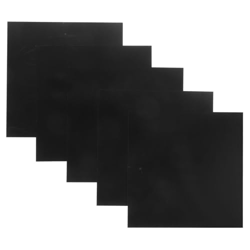 PRETYZOOM 5 Stück Blatt Aluminiumschild schwarze Teller Basteln Aluminiumplatten eloxiert Herstellung einer Aluminiumplatte Aluminiumteller Platte aus Aluminiumlegierung Gravurplatte von PRETYZOOM