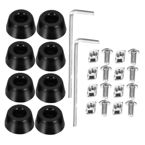 PRETYZOOM 8 Stück Stoßdämpfende Pads Anti Vibrations Anti Rutsch Fußschutzmatten Für 3D Drucker Anti Vibrations Pad Dämpfer Dämpfung Isolator Maschinenfußpolster Beige Stützgummi Schwarz von PRETYZOOM