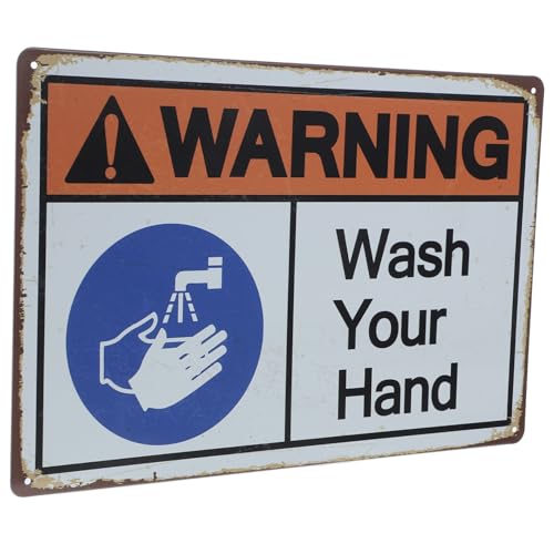 PRETYZOOM Aufkleber Für Schilder Zum Händewaschen Vinyl Aufkleber Vorsicht Warnschild Waschen Sie Ihre Hände Poster Waschen Sie Ihre Hände Schild Für Boot Feuerlöscher Mitarbeiter von PRETYZOOM