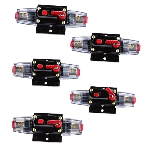 PRETYZOOM Auto Leistungsschalter Leistungsschalter Reset Sicherungshalter Inline Auto Leistungsschalter Auto Audio Sicherung Manuelles Reset Schwarz von PRETYZOOM