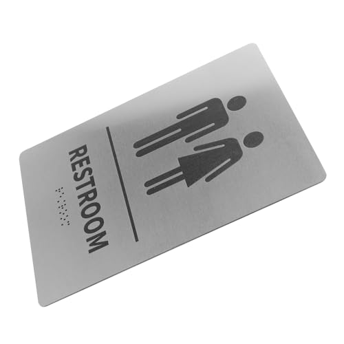 PRETYZOOM Badezimmerschild Vinyl Badezimmerdekorzubehör Damen Badezimmeraufkleber Waschraum Zeichen Badezimmer Drucke Waschraumschild Bad Zeichen Rostfreier Stahl Silver PRETYZOOM Badezimmerschild Vinyl Badezimmerdekorzubehör Damen Badezimmeraufkleber Waschraum Zeichen Badezimmer Drucke Waschraumschild Bad Zeichen Rostfreier Stahl Silver von PRETYZOOM