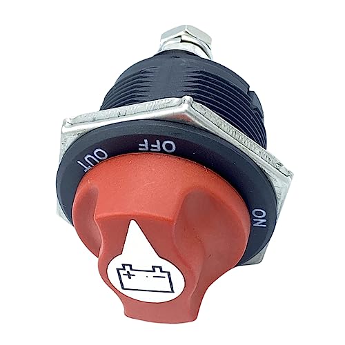 PRETYZOOM Batterietrennschalter Stromunterbrechung Trennen Aus Ersatz Master Ferntrennen Batterieschalter Batterietrennschalter Isolator Fahrzeug Trennen Haupt Messing Rot von PRETYZOOM