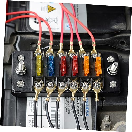 PRETYZOOM Box Sicherung Sicherungsblock Zweireihiger Sicherungshalter Auto Sicherungshalter Autosicherung Zubehör Schwarz von PRETYZOOM