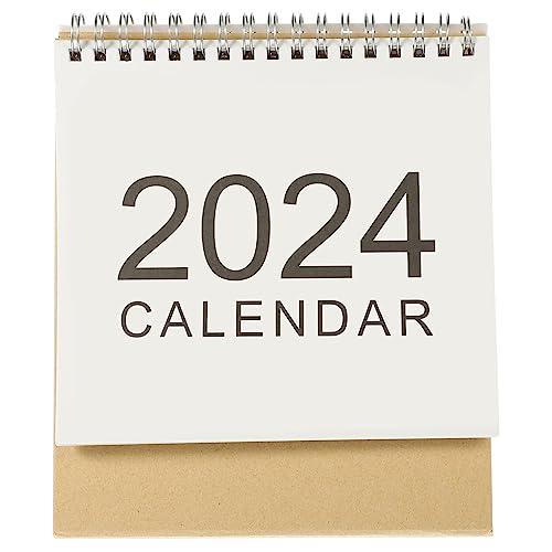 PRETYZOOM Mini-Tischkalender 2023–2024 Kleiner Tischkalender Stehend Umklappbar 2023 Juli Bis 2024 Dezember Kalender Doppeldrahtkalender Für Das Heimbüro von PRETYZOOM