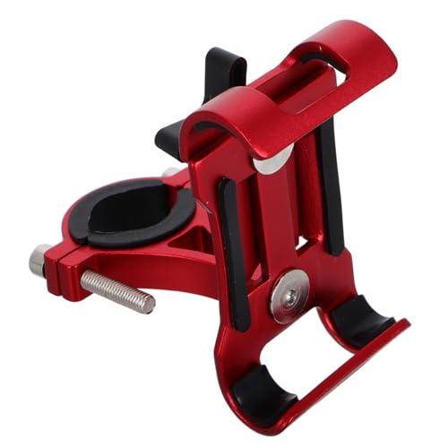 PRETYZOOM Motorrad-Navigationshalterung Smartphone Halterung e-Bike handyhalter Fahrrad Navigation Halter Handyhalterung für Mountainbikes Handyhalter Motorrad Aluminiumlegierung rot von PRETYZOOM