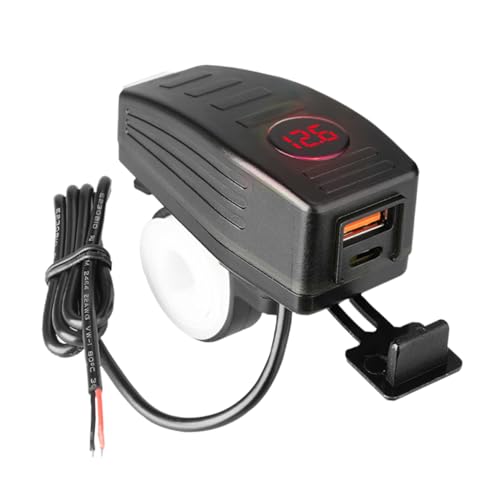 PRETYZOOM Motorrad Schnell Ladung Motorladegerät mit Zwei Anschlüssen USB Motorrad ladegerät Leistung doppelt Dual Charger Motorlenker-Ladegerät Handy ladegerät für Motor Gummi Schwarz PRETYZOOM Motorrad Schnell Ladung Motorladegerät mit Zwei Anschlüssen USB Motorrad ladegerät Leistung doppelt Dual Charger Motorlenker-Ladegerät Handy ladegerät für Motor Gummi Schwarz von PRETYZOOM