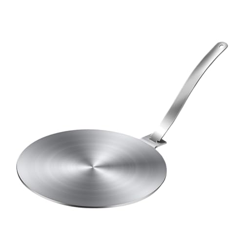 PRETYZOOM Thermalplatten -Gasherd Runde Induktionsplatte Induktionsschnittstellenscheibe Adapterplatte für Induktionsherde Wärmediffusor aus Edelstahl Wärmeleitplatte Rostfreier Stahl Silver von PRETYZOOM