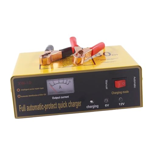 PRETYZOOM Vollautomatisches Batterieladegerät Mit Schnellladefunktion Intelligentes Ladegerät Für Motorräder Und Andere Batterietypen Mit Eu Stecker Runder Stecker von PRETYZOOM