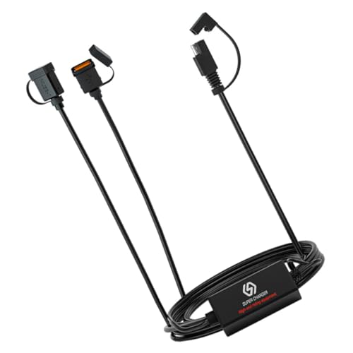 PRETYZOOM Wasserdichter USB Adapter mit Staubschutz für Lenker Port USB Ladegerät Schnellladefähiges für Motorradzubehör Kompatibel mit Verschiedenen Motorrädern von PRETYZOOM
