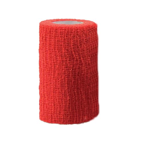 Previs - Previcoesiva XL, Farbige Kohäsive Elastische Binde, Rot, Größen 4 m x 6 cm, Packung mit 10 Stücken. von PREVIS