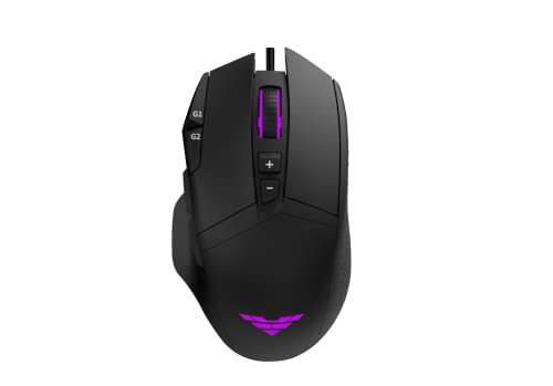 PREYON Falcon Kabel gebundene Gaming-Maus mit RGB-Hintergrundbeleuchtung und Geflochtenem Kabel - Computermaus mit Omron 20M-Schaltern - 12400 DPI Optischer Sensor - 9 Programmierbare Tasten PREYON Falcon Kabel gebundene Gaming-Maus mit RGB-Hintergrundbeleuchtung und Geflochtenem Kabel - Computermaus mit Omron 20M-Schaltern - 12400 DPI Optischer Sensor - 9 Programmierbare Tasten von PREYON