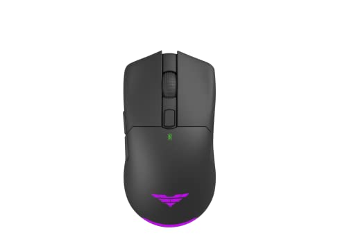 PREYON Owl Kabelgebundene Drahtlose Gaming-Maus mit Paracord und RGB-Beleuchtung - Computermaus mit Omron 50M-Schaltern - 16000 DPI Optischer Sensor - Programmierbare Tasten von PREYON