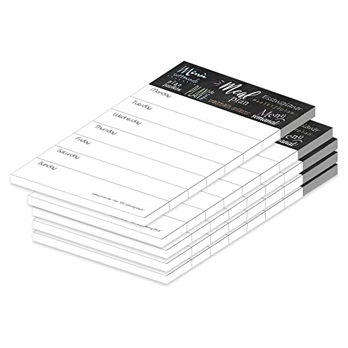 PRICARO Essensplaner "Lettering-black", A6, 5 Stück von PRICARO