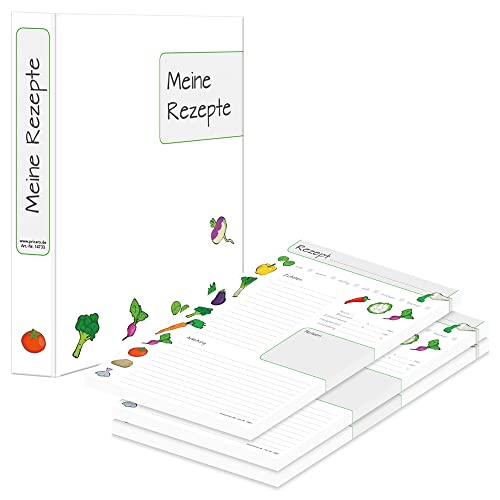 PRICARO Rezeptordner mit Rezeptblock "Querbeet", A4 von PRICARO