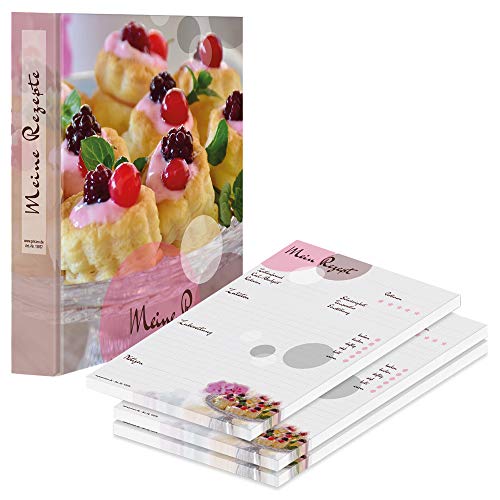 PRICARO Rezeptordner mit Rezeptblock "Sweet Pate", A5 von PRICARO