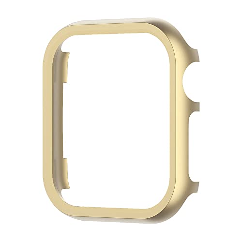 PRIFO Gehäuse aus Aluminiumlegierung für Apple Watch Series 7 41 mm 45 mm Metall Bumper Cases für iWatch 6 SE 5 3 40 mm 44 mm Rahmen Schutzhülle (Farbe: Gold, Größe: 38 mm) von PRIFO