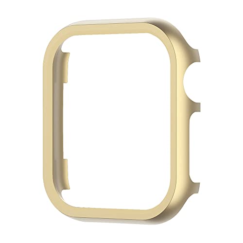PRIFO Gehäuse aus Aluminiumlegierung für Apple Watch Series 7 41 mm 45 mm Metall Bumper Cases für iWatch 6 SE 5 3 40 mm 44 mm Rahmen Schutzhülle (Farbe: Gold, Größe: 45 mm) von PRIFO