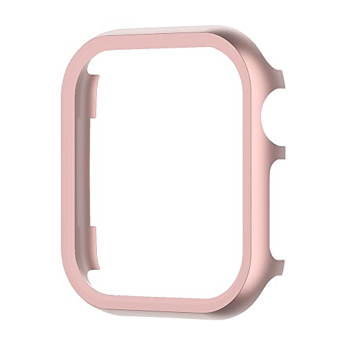 PRIFO Gehäuse aus Aluminiumlegierung für Apple Watch Series 7 41 mm 45 mm Metall Bumper Cases für iWatch 6 SE 5 3 40 mm 44 mm Rahmen Schutzhülle (Farbe: Rosa, Größe: 40 mm) von PRIFO