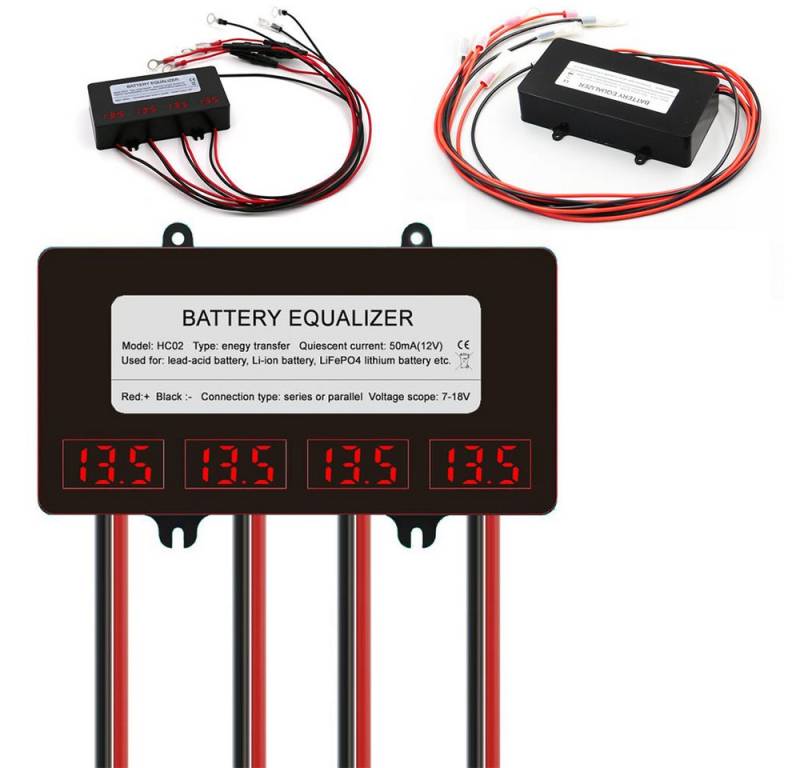 PRIISF Batterieausgleich 10A 48V Li-Ion Batterie Aktiv Balancer Equaliser Solarladegerät (HA02 HC02, Spannungsbilanz, für Gel-/Flut-/AGM--Säure-Batterien Solar System) von PRIISF