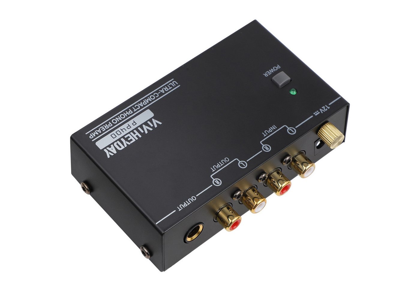 PRIISF Mini Phono-Vorverstärker MM Plattenspieler Phonograph Preamp Adapter Steuerverstärker (Ultra-Kompakter Phono-Wandler mit 3,5-mm-Kopfhörer RCA Input & Output) von PRIISF