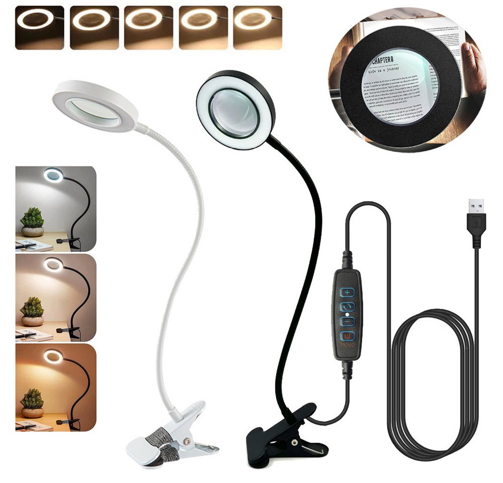 PRIISF Standlupe 5X Klemmlupe mit Licht und Ständer Lupenleuchte Dimmbar Arbeitslampe, Lupenlampe Klemmlampe Schreibtischlampe 360° Flexibles Ringlicht, Tischleuchte Büroleuchte Schwanenhals Lampe 3 Einstellbare Farben, 10 Helligkeitsstufen für Diamond Painting Basteln Juweliere Modellbau PRIISF Standlupe 5X Klemmlupe mit Licht und Ständer Lupenleuchte Dimmbar Arbeitslampe, Lupenlampe Klemmlampe Schreibtischlampe 360° Flexibles Ringlicht, Tischleuchte Büroleuchte Schwanenhals Lampe 3 Einstellbare Farben, 10 Helligkeitsstufen für Diamond Painting Basteln Juweliere Modellbau von PRIISF