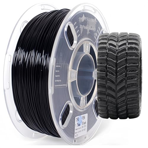 PRILINE TPU Filament, PRILINE High Flow/High Speed Printing 95A TPU Flexible Soft 3D Printer Filament 1KG 1.75mm Spool,Support Fast Printing, Black PRILINE TPU Filament, PRILINE High Flow/High Speed Printing 95A TPU Flexible Soft 3D Printer Filament 1KG 1.75mm Spool,Support Fast Printing, Black von PRILINE