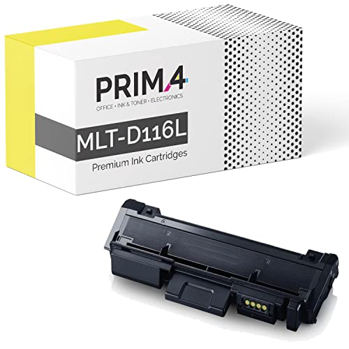 PRIMA4 - MLT-D116L Toner Kompatibel mit Drucker Samsung Xpress SL M2675F M2835DW M2675 M2675FN M2676 M2625 M2625D M2825DW M2825ND M2826 M2875 M2875FD M2875FW M2876 M2885FW -3k Seiten von PRIMA4
