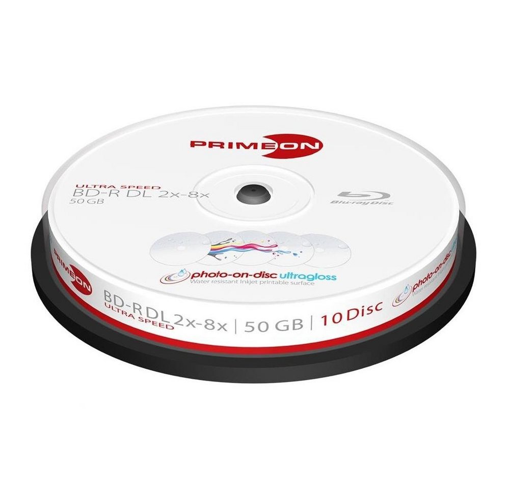 PRIMEON Blu-ray-Rohling BD-R DL, ULTRA SPEED, Cakebox, 10er Spindel, Blu-Ray PRIMEON Blu-ray-Rohling BD-R DL, ULTRA SPEED, Cakebox, 10er Spindel, Blu-Ray von PRIMEON