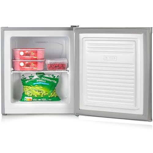 PRIMO PR147DV Mini Gefrierschrank - Gefrierschrank Klein - Freistehend - 33 Liter - Energieeffizienzklasse D - Silber von PRIMO