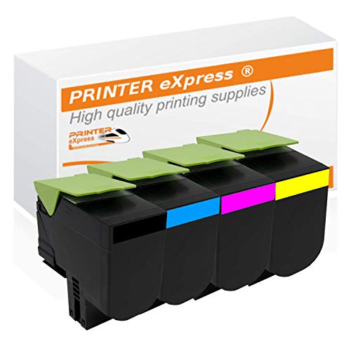 PRINTER eXpress 4er Set Toner ersetzt Lexmark 71B20B0, 71B20C0 , 71B20M0 , 71B20Y0 für CS317 CS317DN CS417 CS417DN CS517 CS417DE CX317 CX317DN CX417 CX417DN CX517 CX417DE von PRINTER eXpress