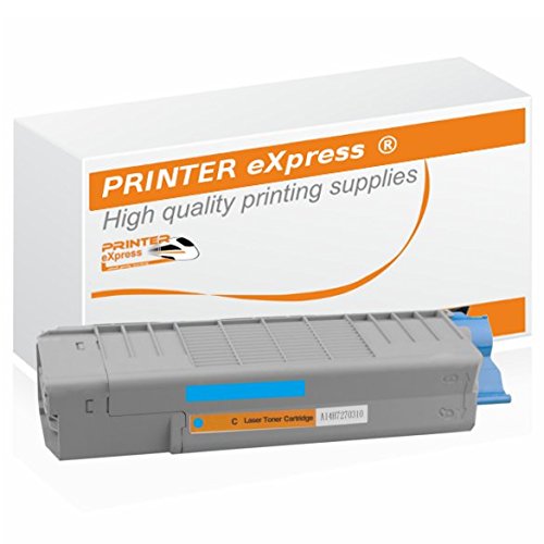 PRINTER eXpress Toner ersetzt Oki 46490607, 46490403 für Oki C-532, C-532DN, C-542, C-542DN, MC-563, MC-563DN, MC-573, MC-573DN Drucker mit 6.000 Seiten Cyan von PRINTER eXpress