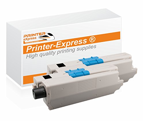 PRINTER eXpress XL Toner 2er Set ersetzt Oki C301, C321, 44973536 für Oki C301 C301DN C321 C321DN / MC332 MC332DN MC342DN MC342 MC342DNW Drucker schwarz von PRINTER eXpress