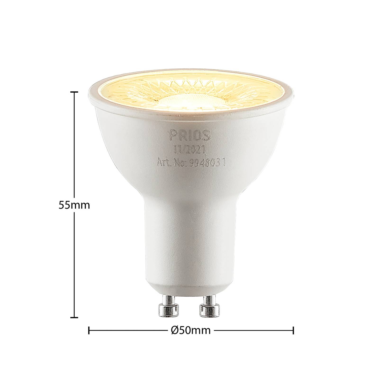 LED-Reflektor GU10 5W 2.700K 60° 10er-Set von PRIOS