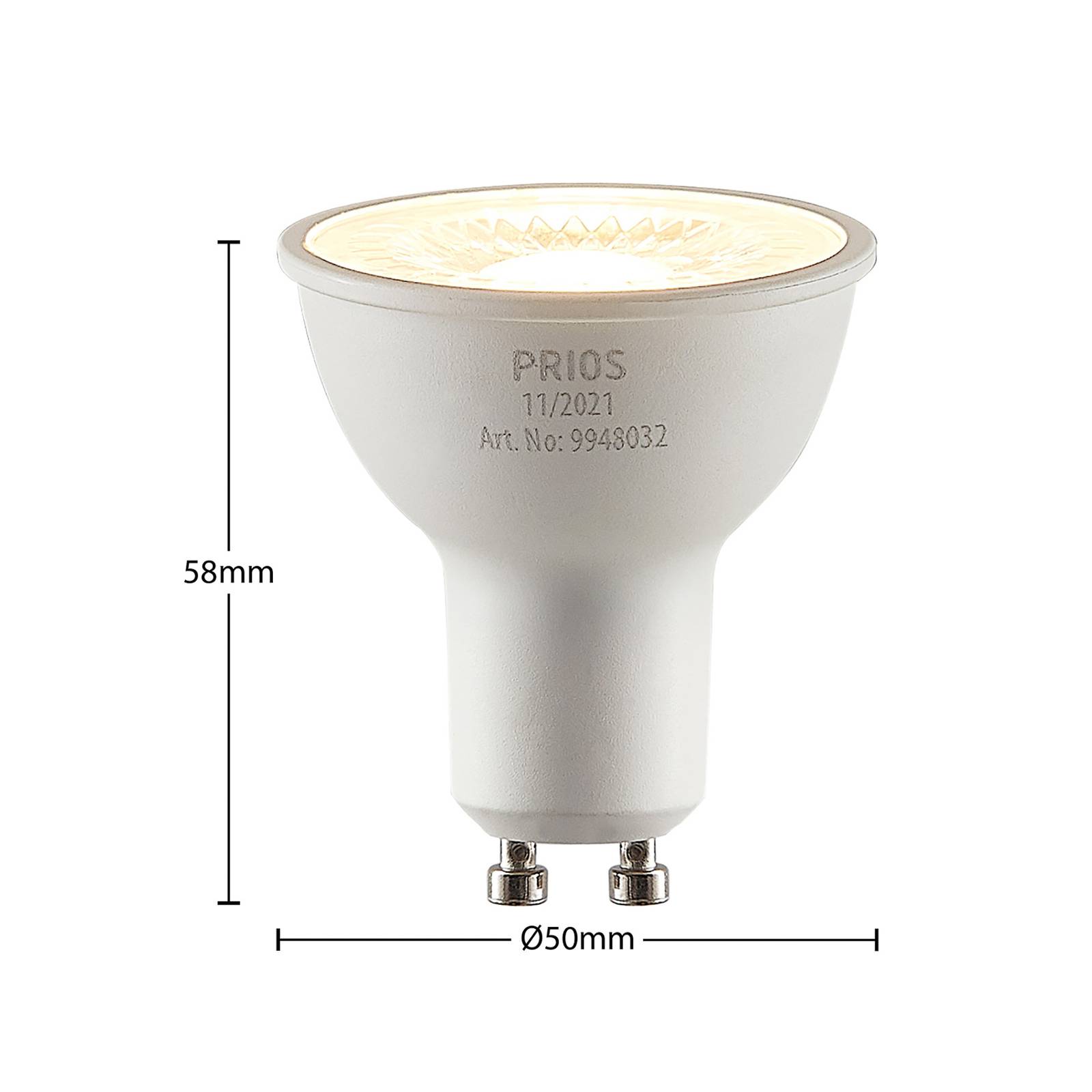 LED-Reflektor GU10 5W 3.000K 60° von PRIOS