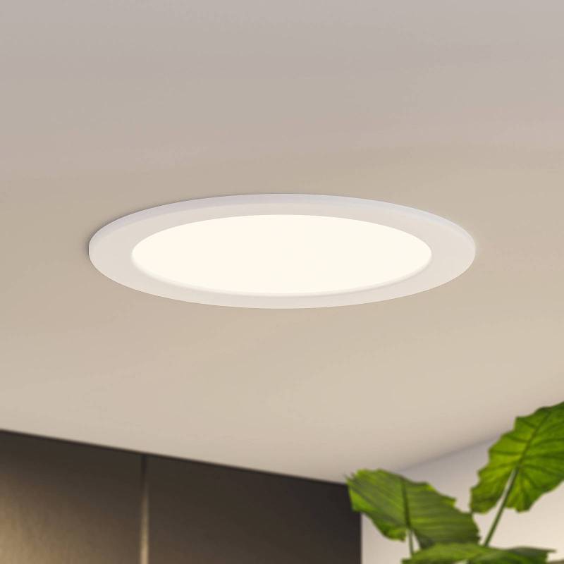 Prios LED-Einbaulampe Cadance, weiß, 22 cm, 10er-Set, CCT von PRIOS
