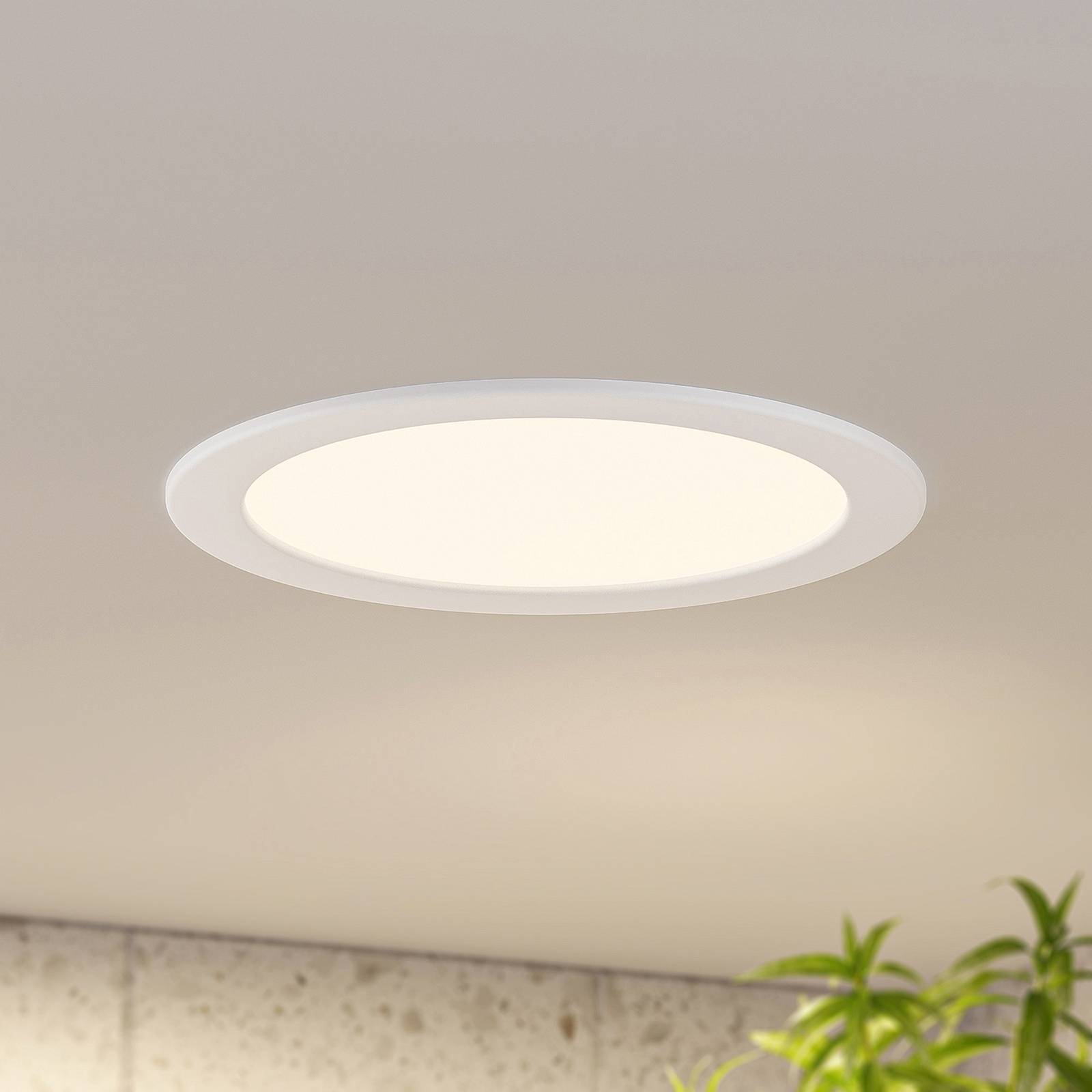 Prios LED-Einbaulampe Cadance, weiß, 24 cm, 3er, dimmbar-Set von PRIOS