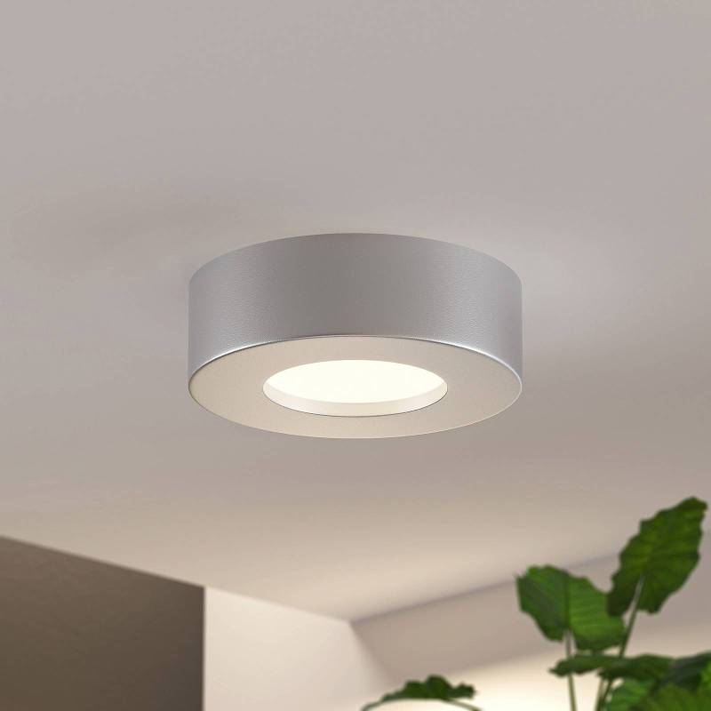 Prios LED-Deckenleuchte Edwina, silber, 12 cm, 2er-Set von PRIOS