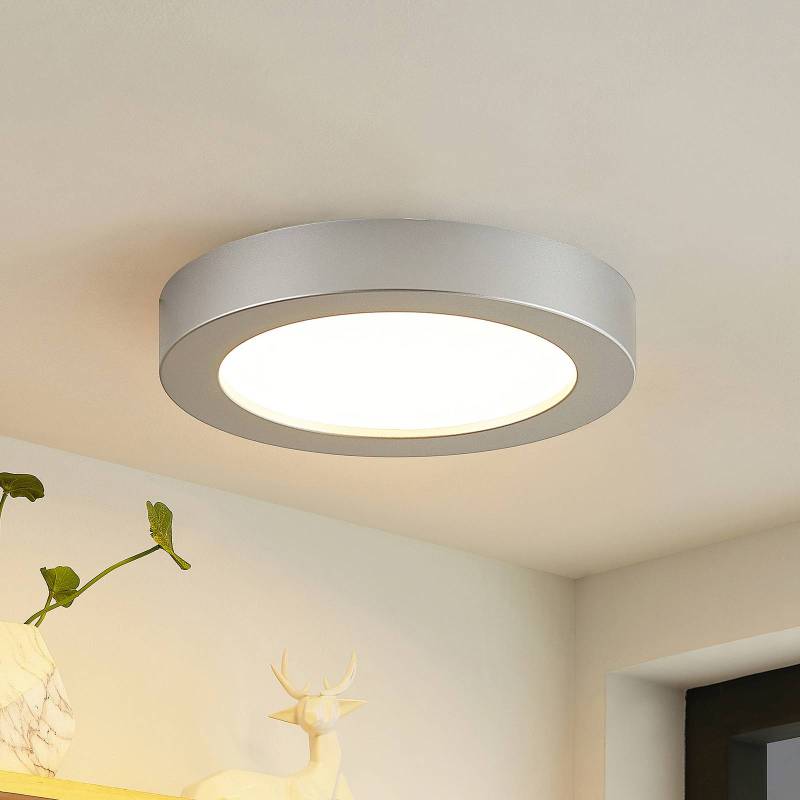 Prios LED-Deckenleuchte Edwina, silber, 23 cm, 2er-Set von PRIOS